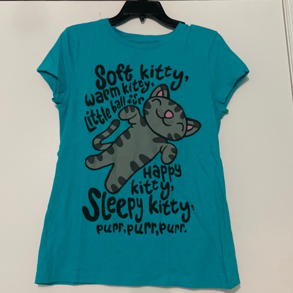 Ripple Junction Turquoise "Soft Kitty" Graphic Tee